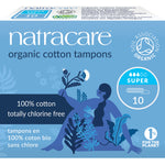 Natracare Super Non-Applicator Organic Cotton Tampons 10’s