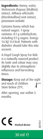 A.Vogel Cough Spray for Kids 30ml