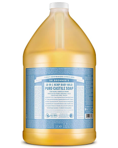 Dr.Bronner's Baby Unscented Pure-Castille Liquid Soap 3.8L