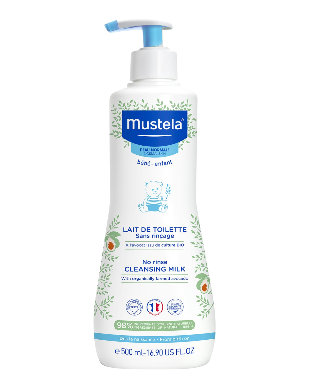 Mustela No Rinse Cleansing Milk 500ml