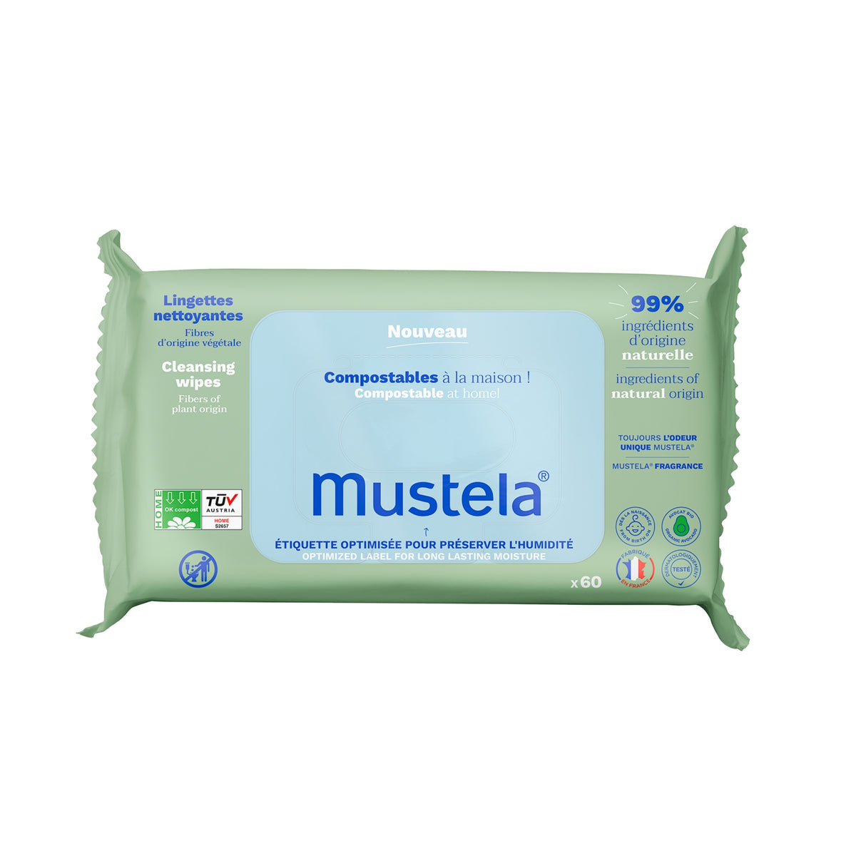 Mustela Cleansing Wipes 60 Wipes