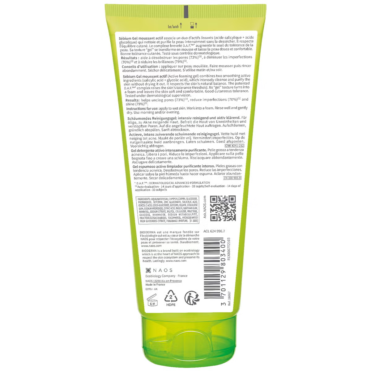 Bioderma Sébium Active Foaming Gel 200ml