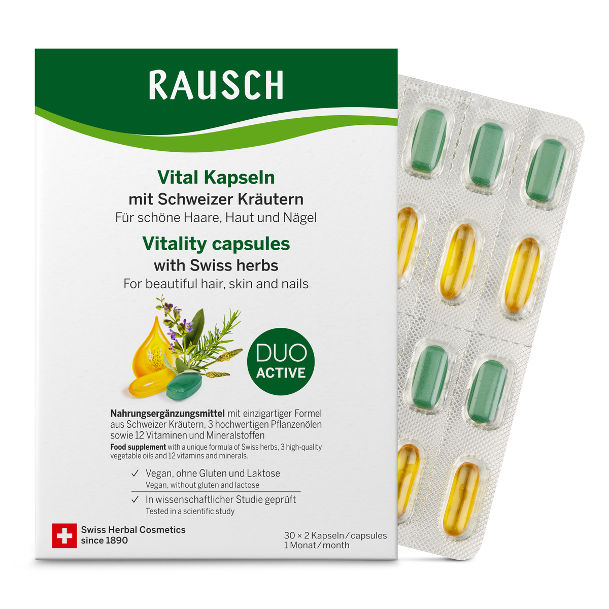Rausch Swiss Herbal Vitality 30 x 2 Capsules