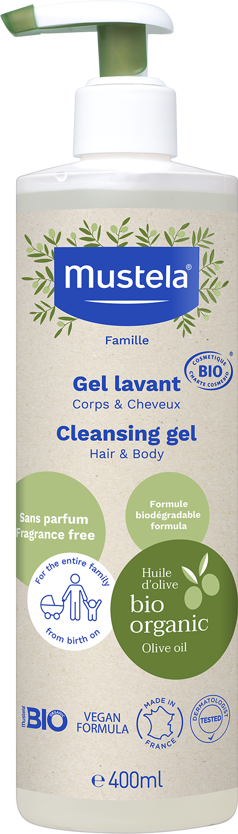 Mustela Bio Organic Cleansing Gel Hair & Body 400ml