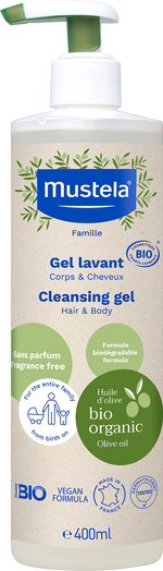 Mustela Bio Organic Cleansing Gel Hair & Body 400ml
