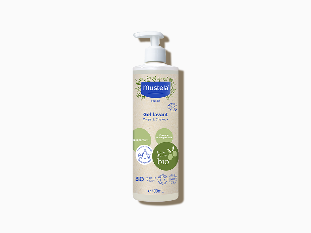 MustelaBio Organic Cleansing Gel Hair & Body 400ml