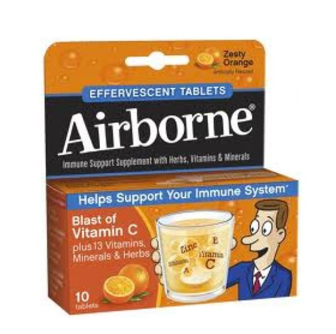 Airborne Original Zesty Orange 10 tabs