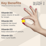 Nutriburst Vitamin D3 + K2 60 Gummies