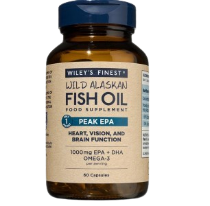 Wiley's Finest Wild Alaskan Fish Oil Peak EPA, 1000mg 60 Capsules