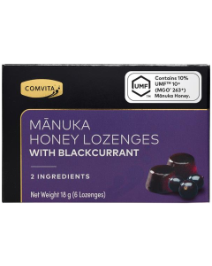 Comvita Manuka Honey Lozenges With Blackcurrant UMF10+ 18G