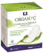 Organyc Organic Folded Cotton Night Heavy Flow Period Pads 10 pack