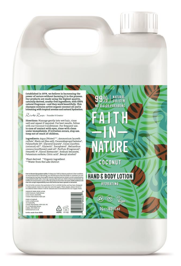 Faith in Nature Coconut Hand & Body Lotion 5L