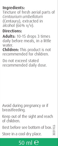 A. Vogel Centaurium Drops 50ml