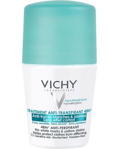 Vichy 48hr Anti-Perspirant Roll On - No White Marks and Yellow Stains 50ml
