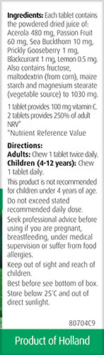 A. Vogel Chewable Nature-C 36 Tablets