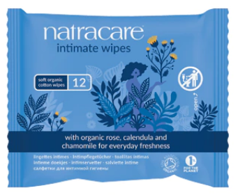Natracare Organic Intimate Wipes 12’s