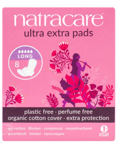 Natracare Ultra Extra Long Period Pads With Wings 8's