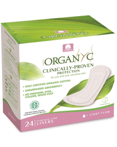 Organyc Organic Cotton Panty Liners Folded Light Flow 24 Pack