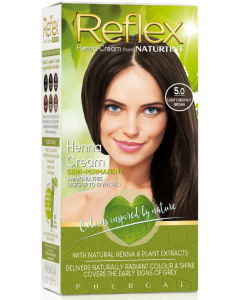 Naturtint Reflex Semi-Permanent Henna Cream 5.0 Light Chestnut Brown 110ml
