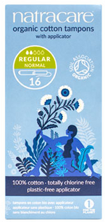 Natracare Regular Organic Cotton Tampons with Applicator 16’s