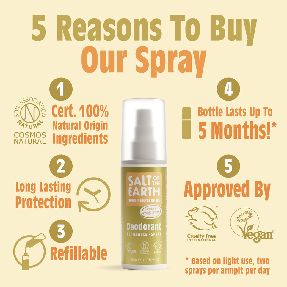 Salt of the Earth Neroli & Orange Blossom Deodorant Spray 100ml