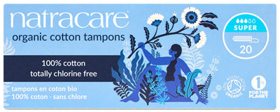 Natracare Super Non-Applicator Organic Cotton Tampons 20’s