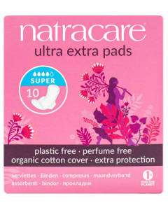Natracare Ultra Extra Pads Super with wings 10's