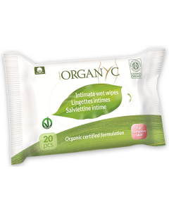 Organyc Organic Cotton Intimate Wet Wipes 20 Pack
