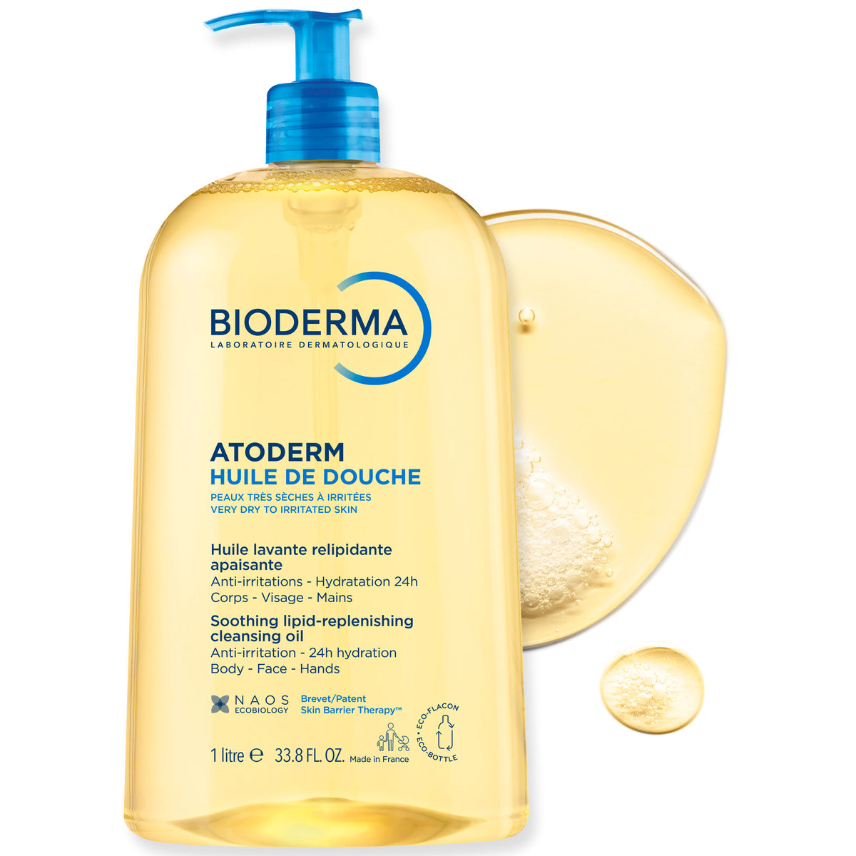 Bioderma Atoderm Shower Oil, Body Wash for very Dry skin prone to Eczema1L