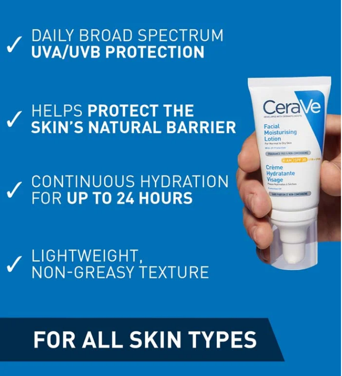CeraVe AM Facial Daily Moisturising Lotion SPF 30 52ml