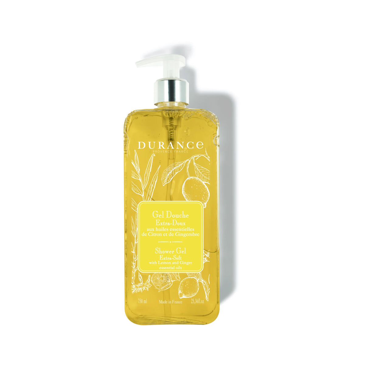 Durance Shower Gel with Lemon-Ginger essential oils 750 mL 25.36 fl.oz