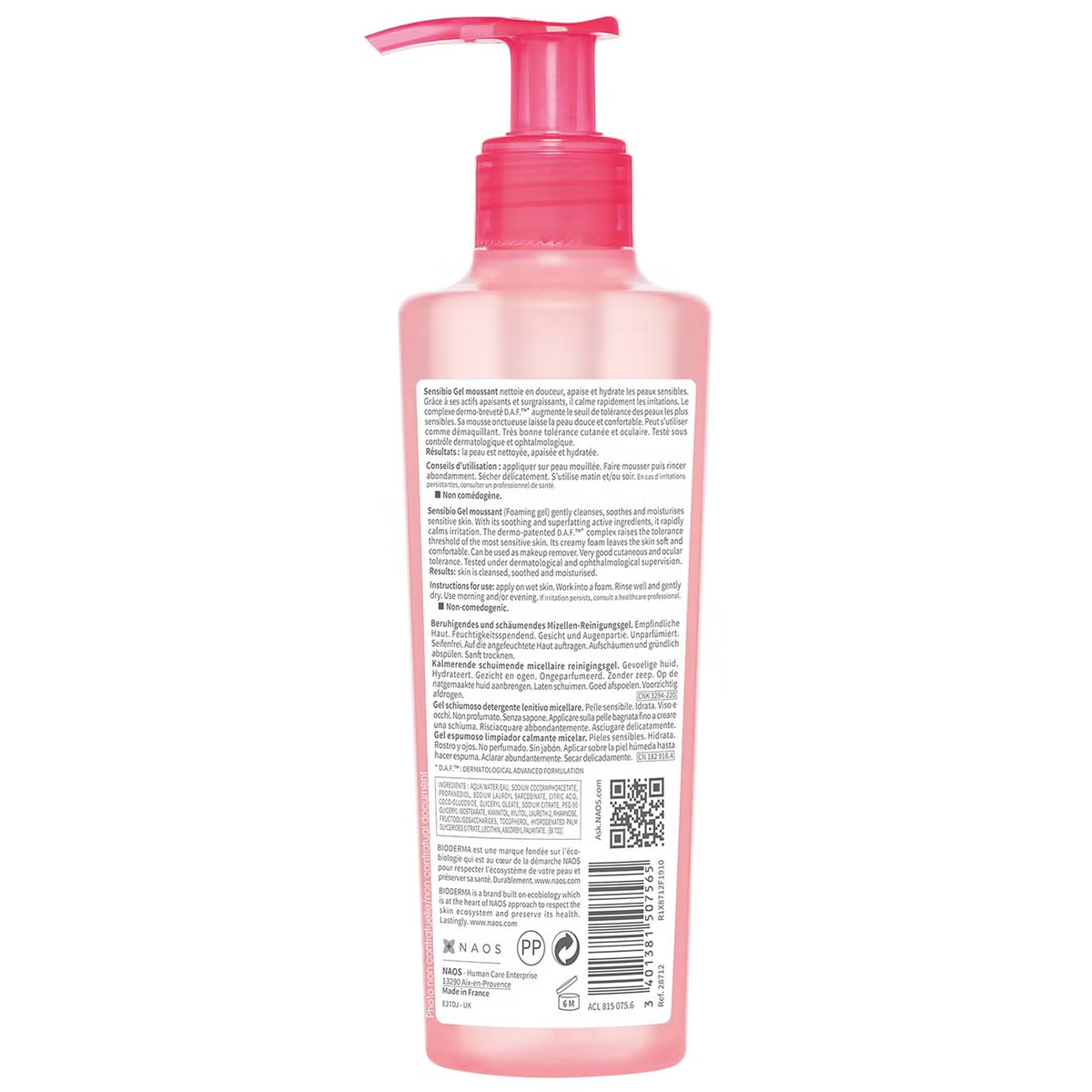 Bioderma Sensibio Foaming Gel Pump 500ml
