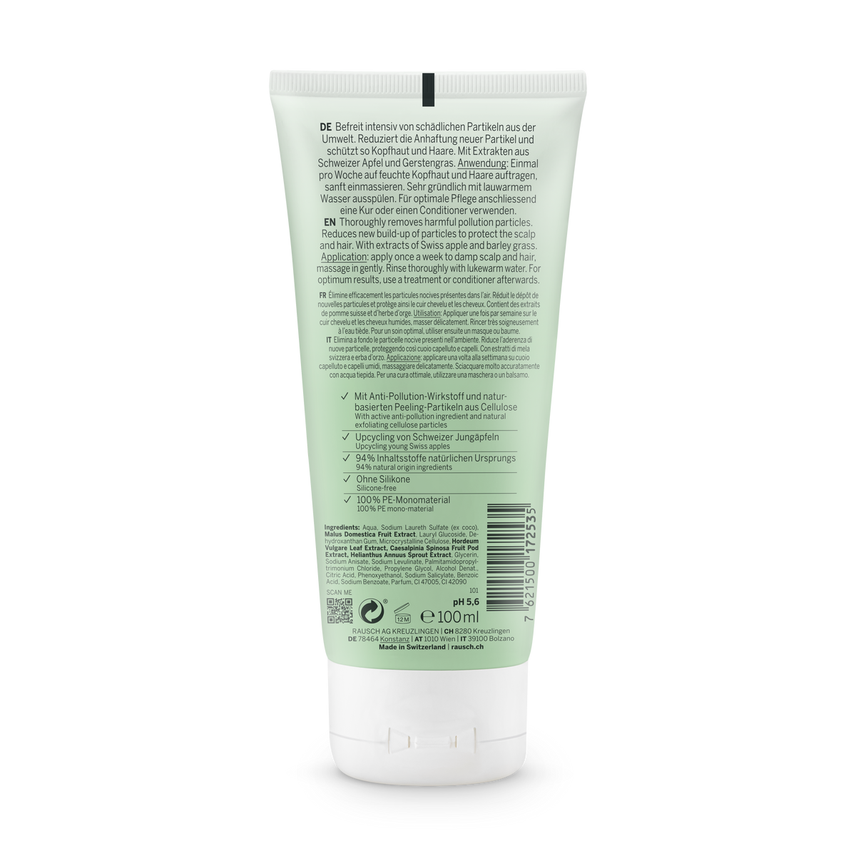 Rausch Anti-Pollution Exfoliating Shampoo with Swiss Apple 100ml