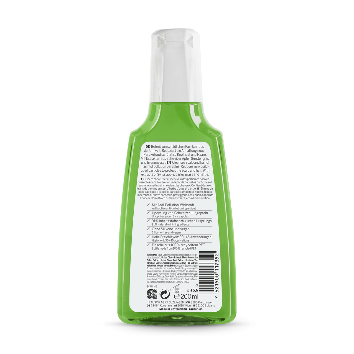Rausch Anti-Pollution Shampoo with Swiss Apple 200ml