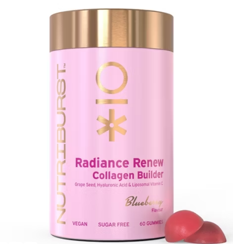 Nutriburst Radiance Renew Collagen Builder Vitamin Gummies Blueberry - 60 Gummies