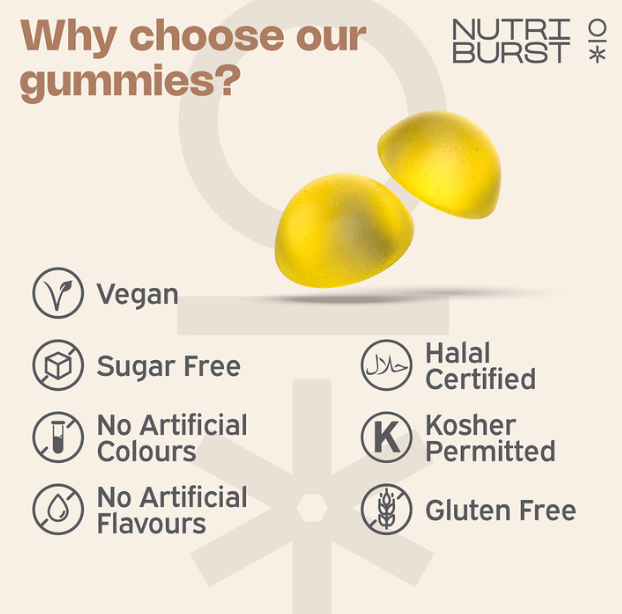 Nutriburst Vitamin D3 + K2 60 Gummies