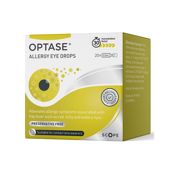 Scope Ophthalmics Optase Allergy Eye Drops 20 X 0.5ml