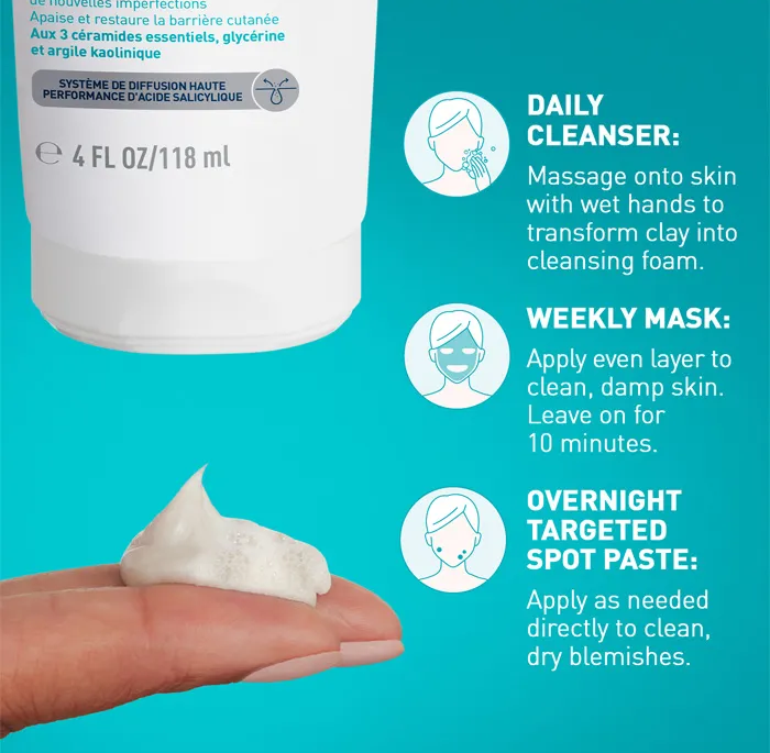 CeraVe Blemish Clay-to-Foam Cleanser 118ml