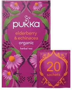 Pukka Elderberry & Echinacea with Elderflower Herbal Tea x 20 bags