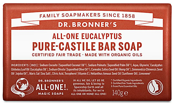 Dr.Bronner's Eucalyptus Pure-Castille Soap Bar 140g