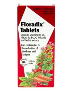 Floradix Tablets with Iron,Vitamins,Folic acid and Herbal extracts 84 tablets