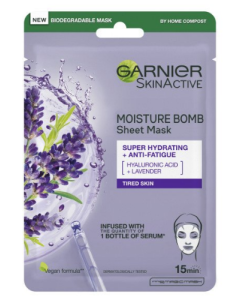 Garnier Moisture Bomb Lavender Hydrating Face Sheet Mask