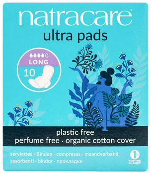 Natracare Ultra Pads Long with Wings 10's