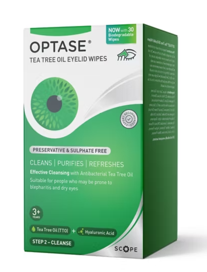 Scope Ophthalmics Optase Tea Tree Oil Eyelid Wipes