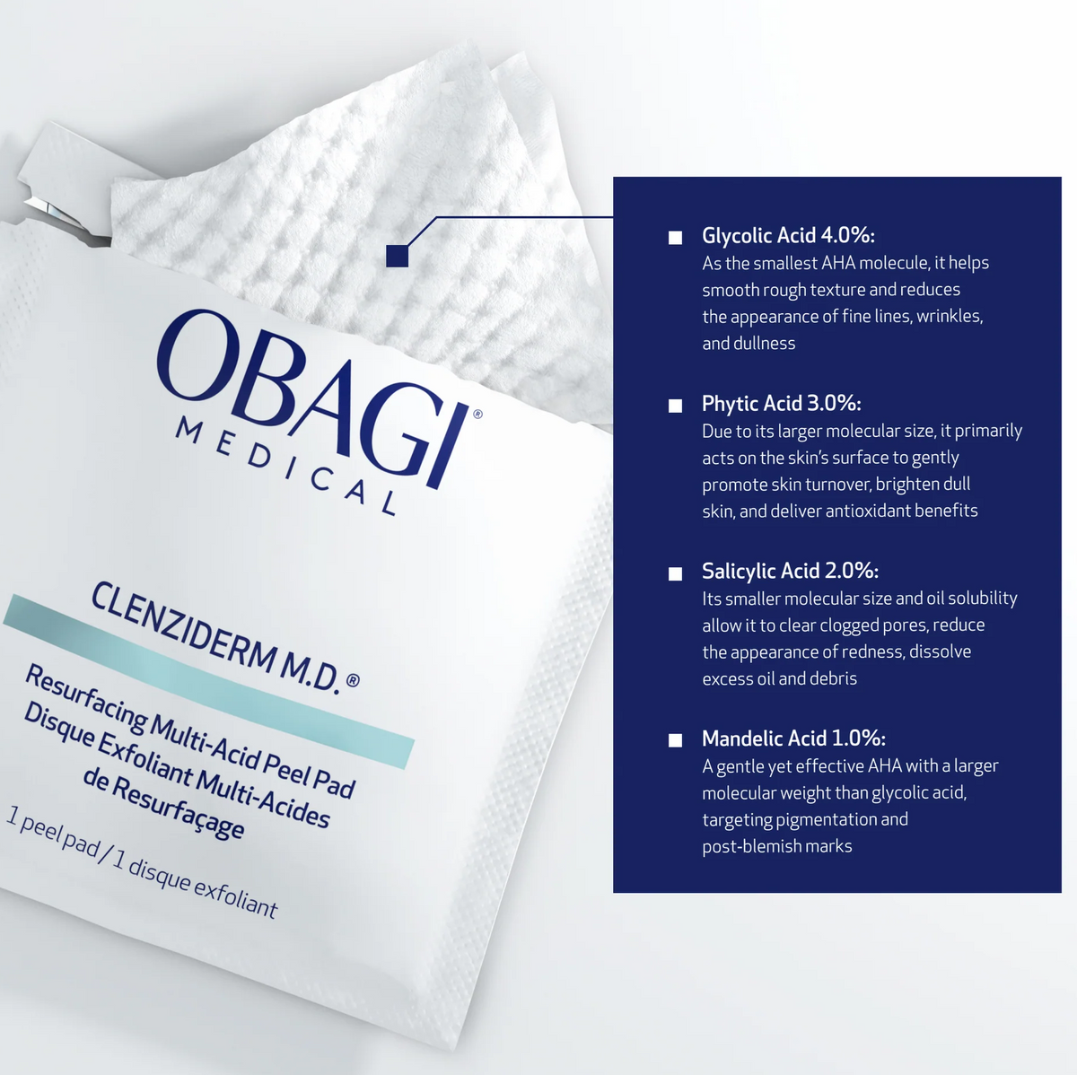 Obagi Clenziderm Resurfacing Multi-Acid Peel 30 Pads