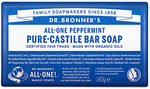 Dr.Bronner's Peppermint Pure-Castille Soap Bar 140g