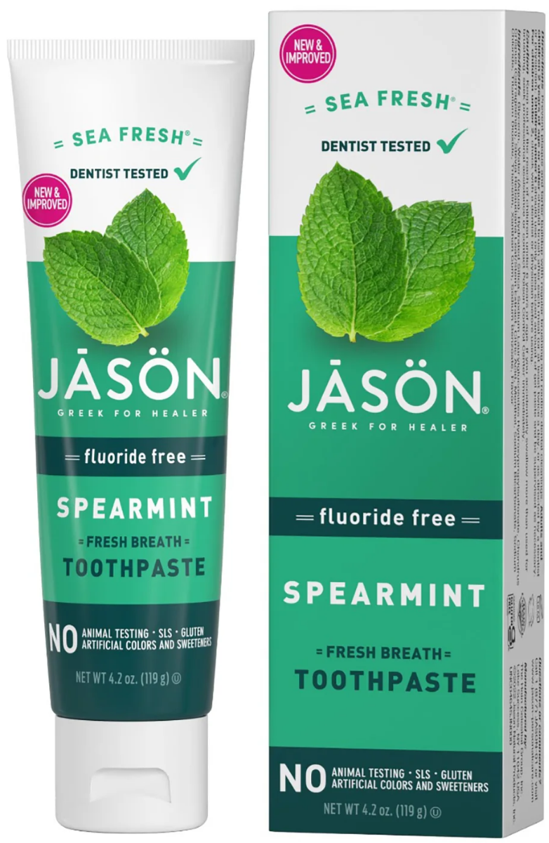 Jason Sea Fresh Spearmint Fresh Breath Fluoride Free Toothpaste 119g