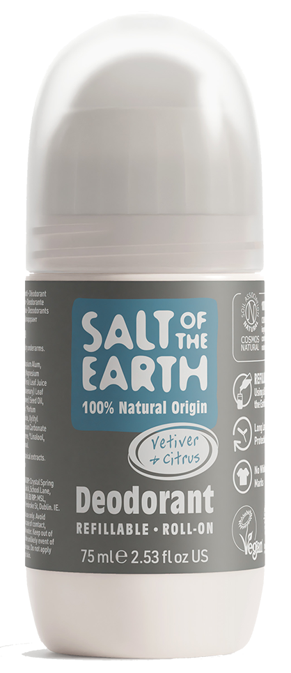 Salt of the Earth Vetiver & Citrus Natural Roll-On Deodorant