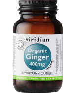 Viridian Organic Ginger Root 400mg Veg Caps 30caps 
