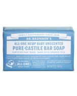 Dr.Bronner's Castille Unscented Baby-Mild Organic Soap Bar 140g